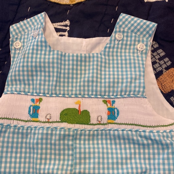 Bailey Boys Smocked Golf John John - Picture 2 of 3